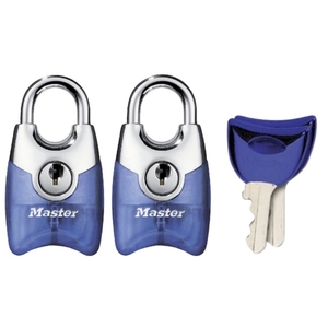 Set of 2 20mm nickel colored padlocks with the same key 4630EURTAST