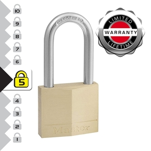 Padlock solid bronze 40mm long neck 38mm 140EURDLF Photo 2