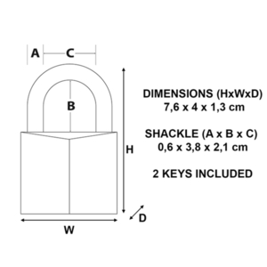 Padlock solid bronze 40mm long neck 38mm 140EURDLF Photo 4