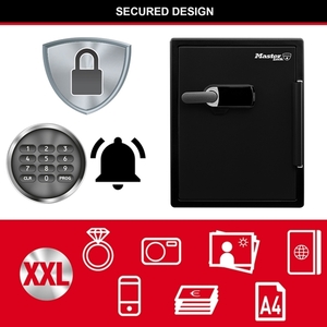 Χρηματοκιβώτιο ψηφιακό ασφαλείας με συναγερμό, αντοχή στη φωτιά και στο νερό XXL LFW205TWC LFW205TWC Φωτογραφία 2