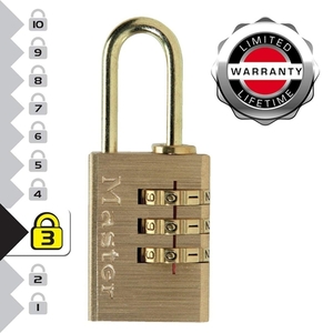 Λουκέτο μπρούτζινο 20mm με συνδυασμό, MASTERLOCK 620EURD Φωτογραφία 4