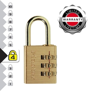 Λουκέτο μπρούτζινο 30mm με συνδυασμό, MASTERLOCK 630EURD Φωτογραφία 4