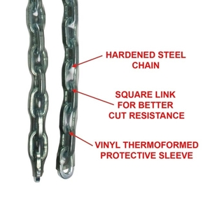 Steel chain with vinyl cover 1.50m Φ8mm 8017EURD Photo 4