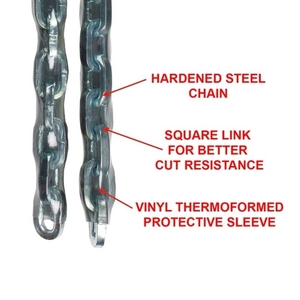 Steel chain with vinyl cover 1.00m Φ10mm 8019EURD Photo 4