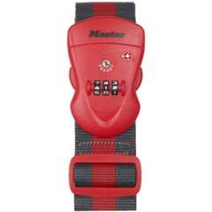 Ιμάντας ασφαλείας αποσκευών με συνδυασμό 3 ψηφίων 2m, κόκκινο 4702EURDRED