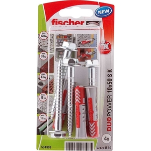 Νάυλον βύσμα με στριφώνι DUOPOWER 10x50 S K σε κάρτα