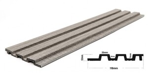 PS PANEL ΜΕ 3D ΠΗΧΑΚΙΑ 02 PIANO (ΜΟΝΟΧΡΩΜΟ  ΓΚΡΙ) 12/122/2900mm  GREY Φωτογραφία 4
