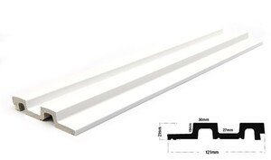 PS PANEL  ΜΕ 3D ΠΗΧΑΚΙΑ 01 RESIDENCE 21/122 mm WHITE Φωτογραφία 3