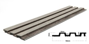 PS PANEL ΜΕ 3D ΠΗΧΑΚΙΑ 02/116 PIANO 12/122/2900mm GREY OAK/RUST Φωτογραφία 3