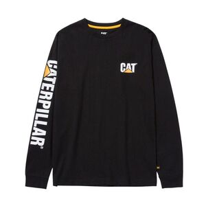 CAT Μπλουζάκι μακρυμάνικο trademark tee μαύρο 2XL 1510034