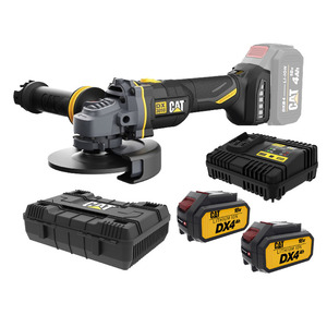 CAT Combo-19 Γωνιακός τροχός μπαταρίας 125mm DX3010B + δώρο κασετίνα + -50% 2 μπαταρίες 4.0ah DXB4 + -40% φορτιστή 15Ah DXC15