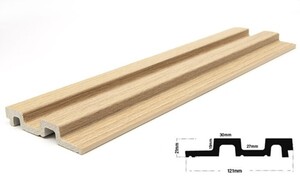 PS PANEL  ΜΕ 3D ΠΗΧΑΚΙΑ 04 RESIDENCE 21/122 mm WHITE OAK Φωτογραφία 3