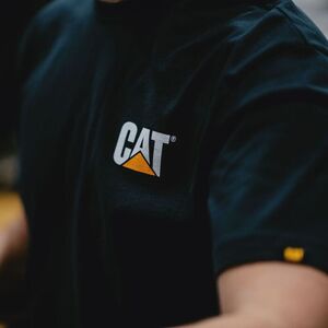 CAT Μπλουζάκι κοντομάνικο μαύρο trademark tee M W05324 Φωτογραφία 4