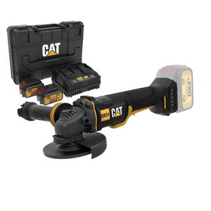 CAT Combo-13 Γωνιακός τροχός μπαταρίας 125mm DX314B + δώρο κασετίνα + -60% 2 μπαταρίες 4.0Ah με διπλό φορτιστή DXK900