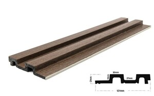 PS PANEL  ΜΕ 3D ΠΗΧΑΚΙΑ 08 RESIDENCE 21/122 mm DARK BROWN OAK Φωτογραφία 4