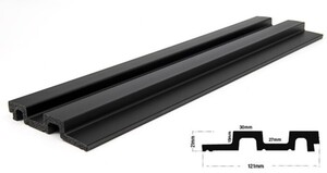 PS PANEL  ΜΕ 3D ΠΗΧΑΚΙΑ 10 RESIDENCE 21/122 mm BLACK Φωτογραφία 3