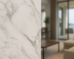 PVC MEGA PANEL 2.8/1220/2800mm CARRARA BIANCO 101 Φωτογραφία 2