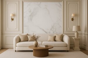 PVC MEGA PANEL 2.8/1220/2800mm CARRARA BIANCO 101 Φωτογραφία 3