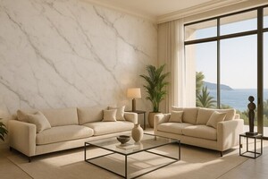 PVC MEGA PANEL 2.8/1220/2800mm CARRARA BIANCO 101 Φωτογραφία 4
