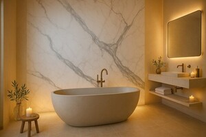 PVC MEGA PANEL 2.8/1220/2800mm CALACATTA 103 Φωτογραφία 4