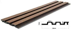 PS PANEL ΜΕ 3D ΠΗΧΑΚΙΑ 11 PIANO 12/122/2900mm GOLDEN OAK/D.BROWN Φωτογραφία 2