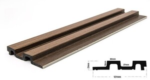 PS PANEL  ΜΕ 3D ΠΗΧΑΚΙΑ 14 RESIDENCE 21/122 mm GOLDEN/BROWN OAK Φωτογραφία 3