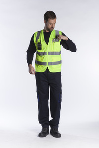 Γιλέκο υψηλής ευκρίνειας με φερμουάρ και τσέπες ORANGE Φωτογραφία 2