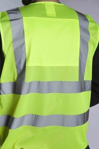 Γιλέκο υψηλής ευκρίνειας με φερμουάρ και τσέπες ORANGE Φωτογραφία 3