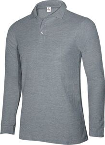 Ανδρικό Polo μακρυμάνικο COLORS HEATHER GRAY