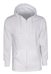 Sweat zipped hooded 330 gsm WHITE WHITE