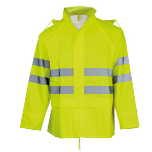 Αδιάβροχο Σακάκι Κίτρινο φλούο με ανακλαστικές ταινίες YELLOW FLUO