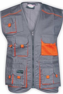 Γιλέκο εργασίας ΓΚΡΙ/ΠΟΡΤΟΚΑΛΙ