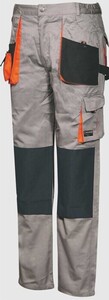 Trouser with oxford fabric parts ΓΚΡΙ/ΠΟΡΤΟΚΑΛΙ