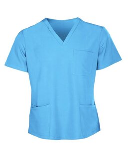 Μπλούζα ιατρική ελαστική κοντομάνικη LIGHT BLUE