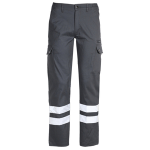 Working trouser slim fit with reflective tapes GRAY