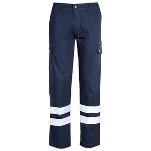 Working trouser slim fit with reflective tapes NAVY