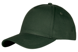 Cap 5panel 100% cotton FOREST GREEN