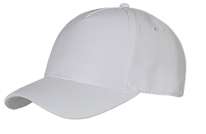 Cap 5panel 100% polyester WHITE