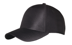 Cap 5panel 100% polyester BLACK