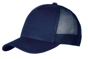 Mesh trucker cap 5panel  100% cotton twill NAVY/NAVY