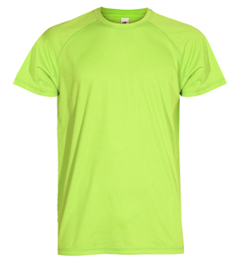 Kid's t-shirt pique dry fit COLORS YELLOW FLUO