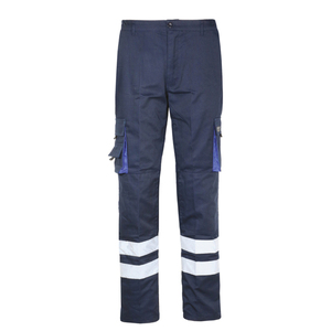 Working trouser with two reflective tapes NAVY/ROYAL