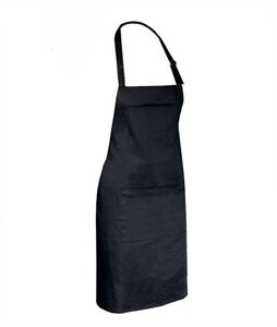 Chest apron with pocket BLACK