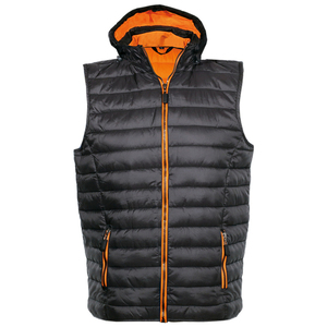 Light modern body warmer BLACK/ORANGE