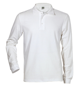 Men's Polo long sleeve WHITE WHITE