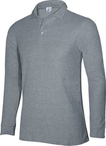 Ανδρικό Polo μακρυμάνικο COLORS HEATHER GRAY