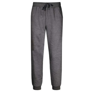 Fleece sport trouser with latex on ankle CHARCOAL