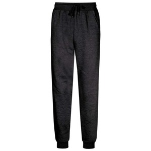 Fleece sport trouser with latex on ankle BLACK
