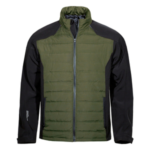 Light jacket two materials KHAKI/BLACK