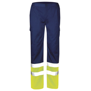 Trouser with Hi Visibility part NAVY/YELLOW